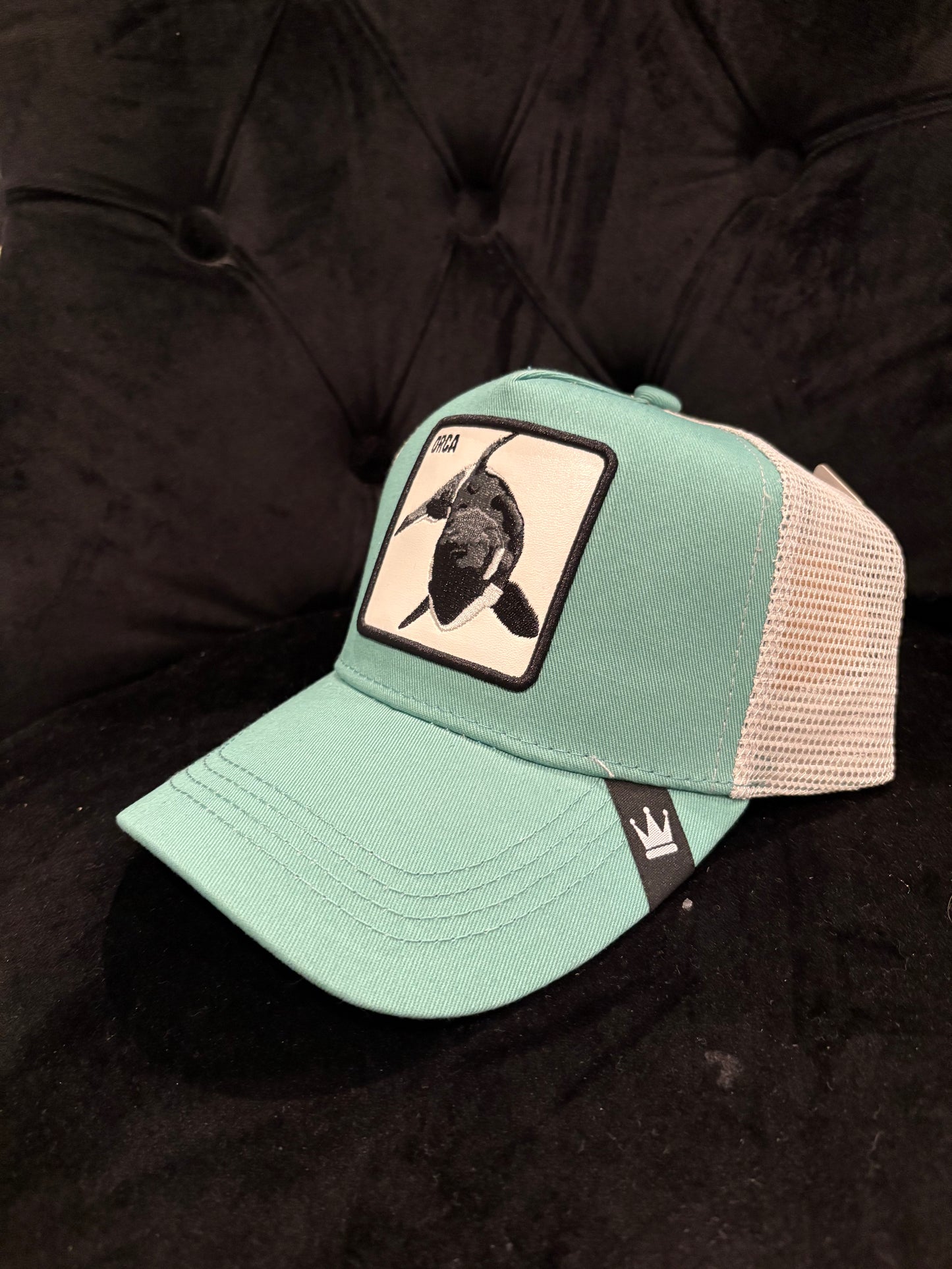 Light Blue Orca Trucker Hat