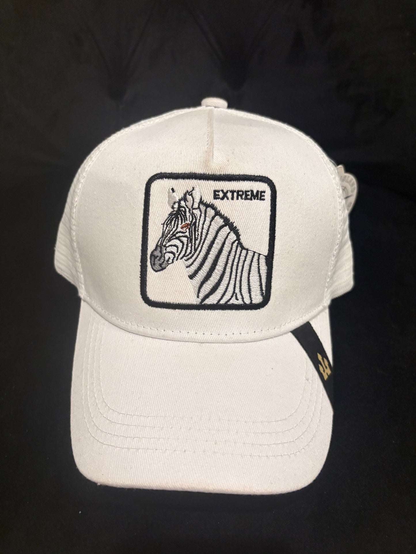 White Zebra "Extreme" Animal Patch Trucker Hat