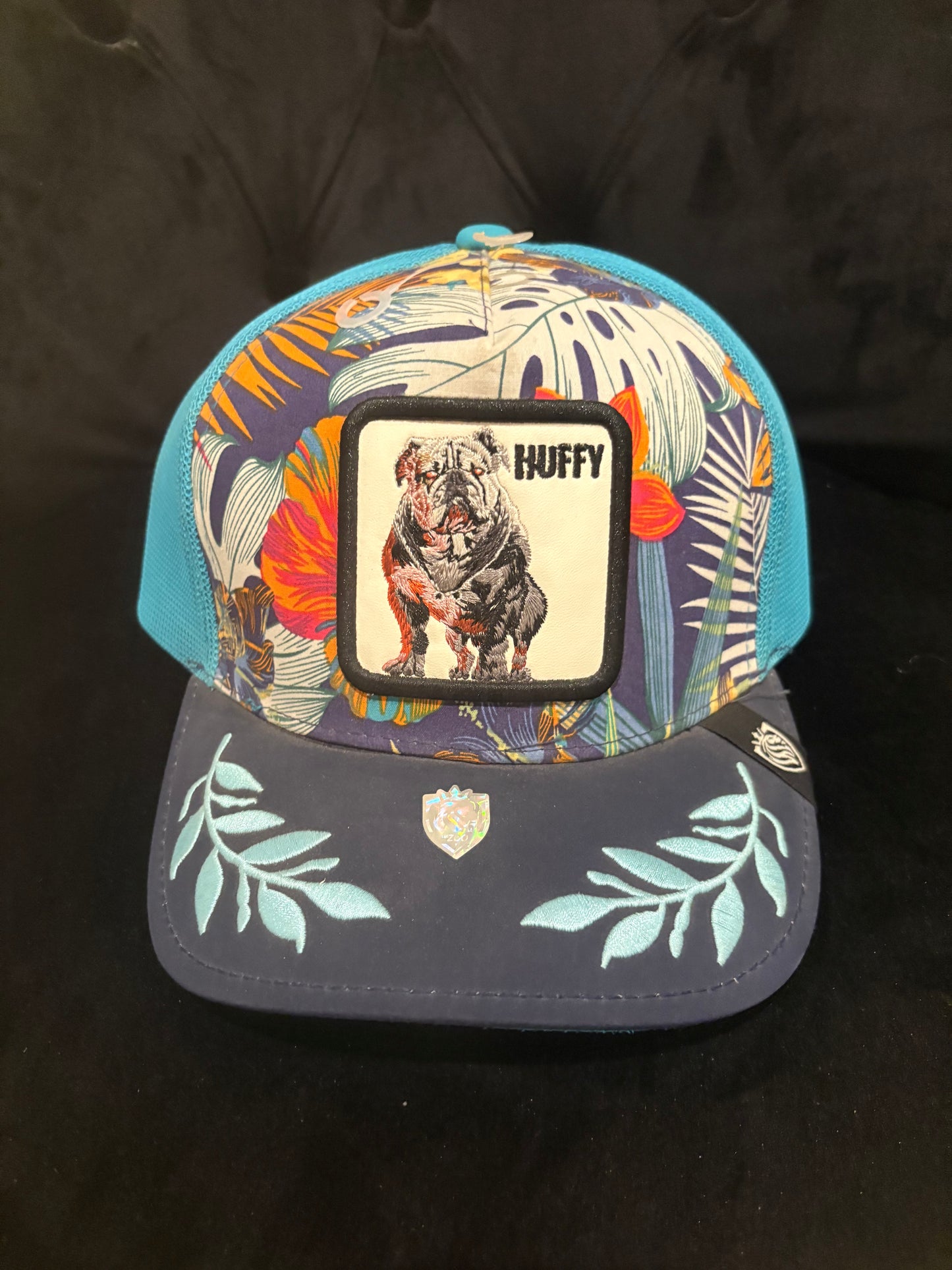 Huffy Dog- Animal Patch Trucker Hat- Colorful