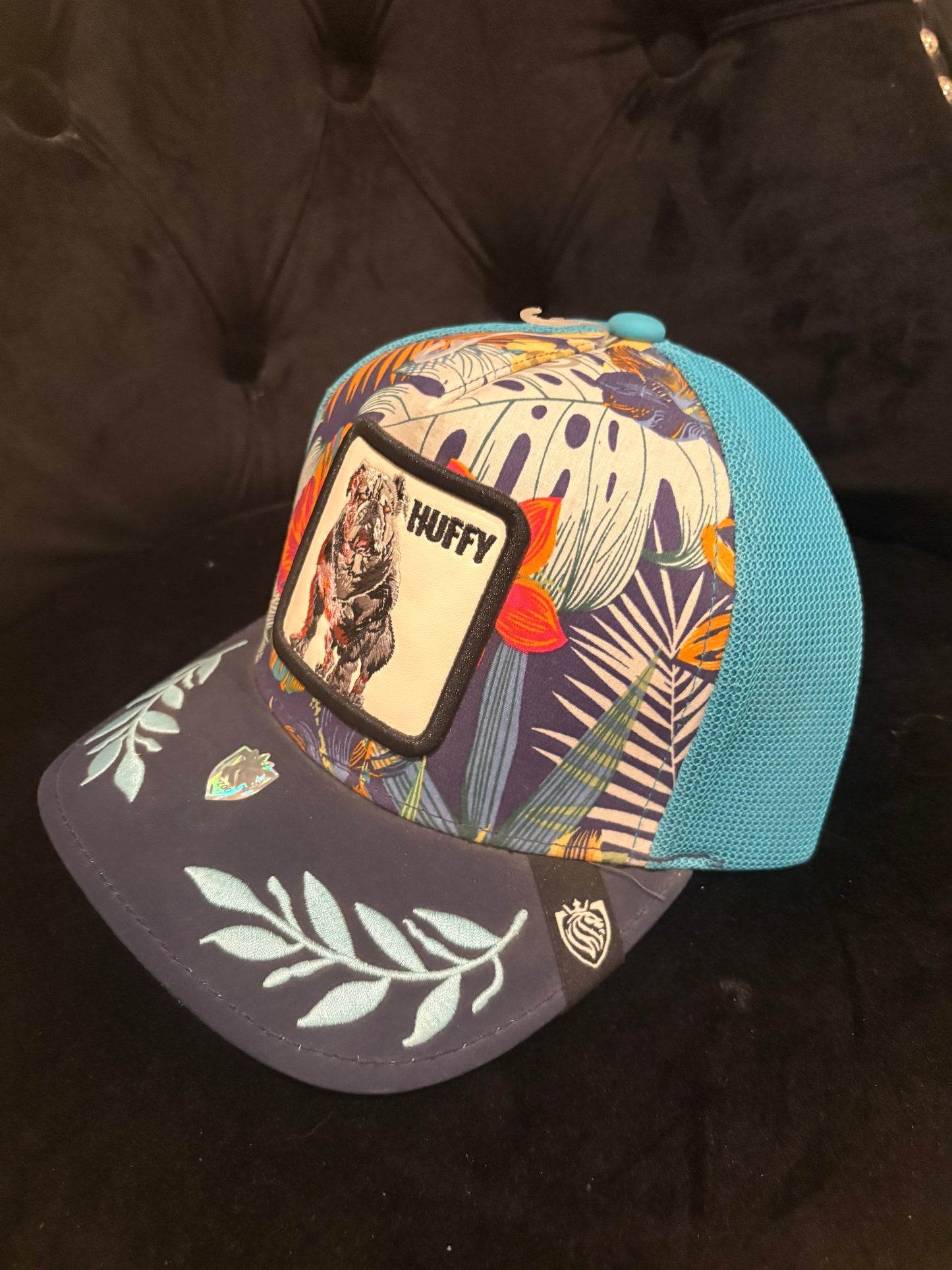 Huffy Dog- Animal Patch Trucker Hat- Colorful