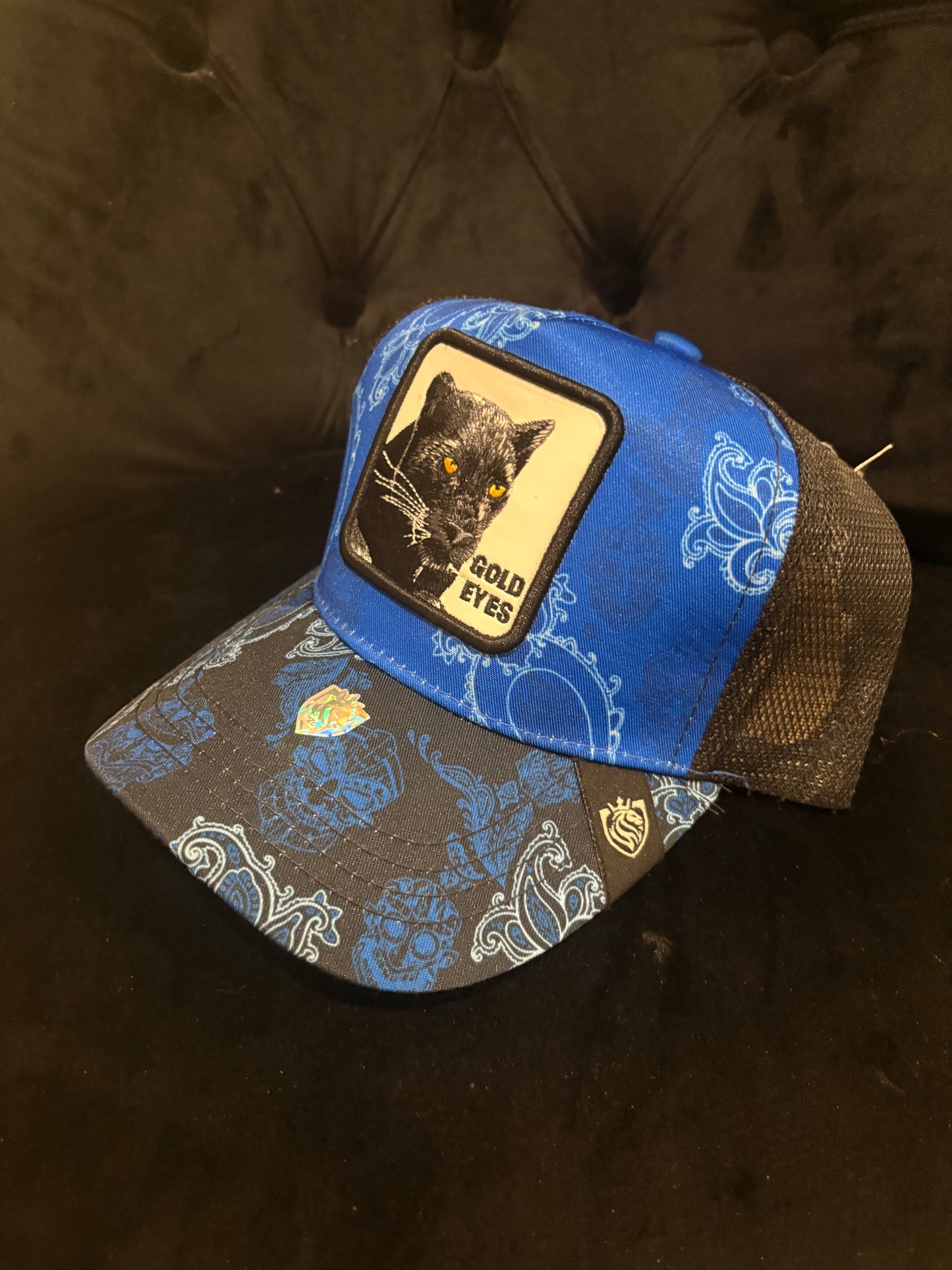 Golden Eyed Panther Animal Patch Trucker Hat