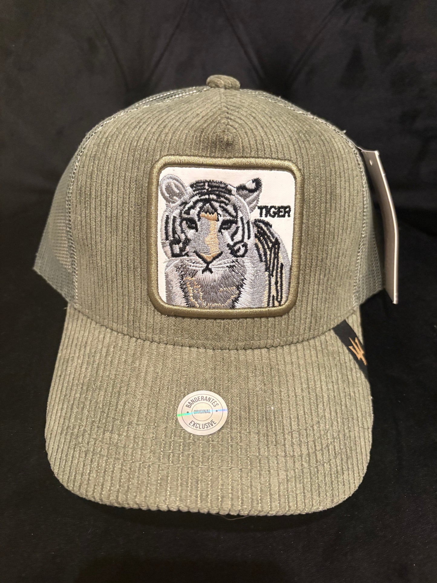 Corduroy Tiger - Animal Patch Trucker Hat