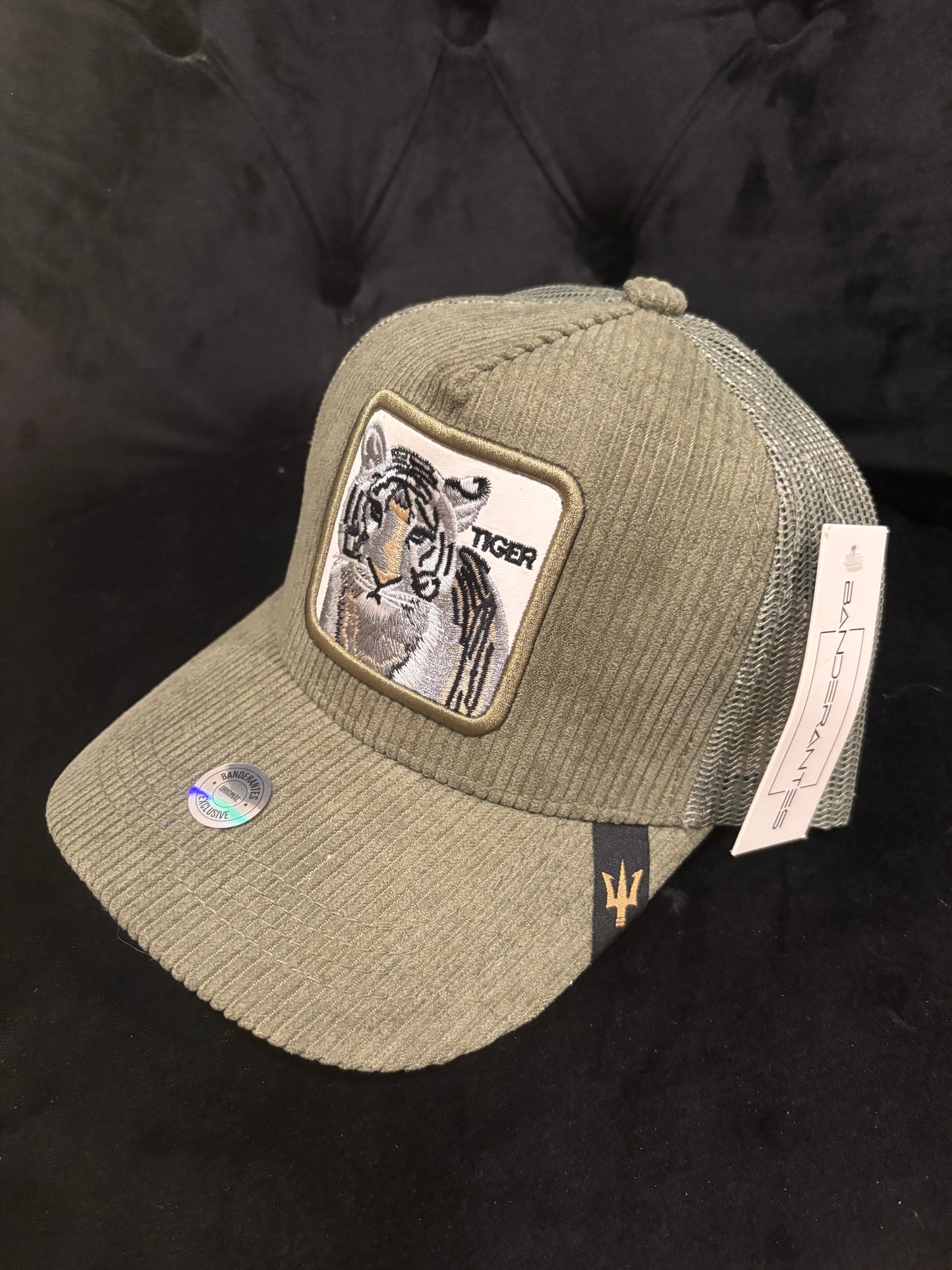 Corduroy Tiger - Animal Patch Trucker Hat