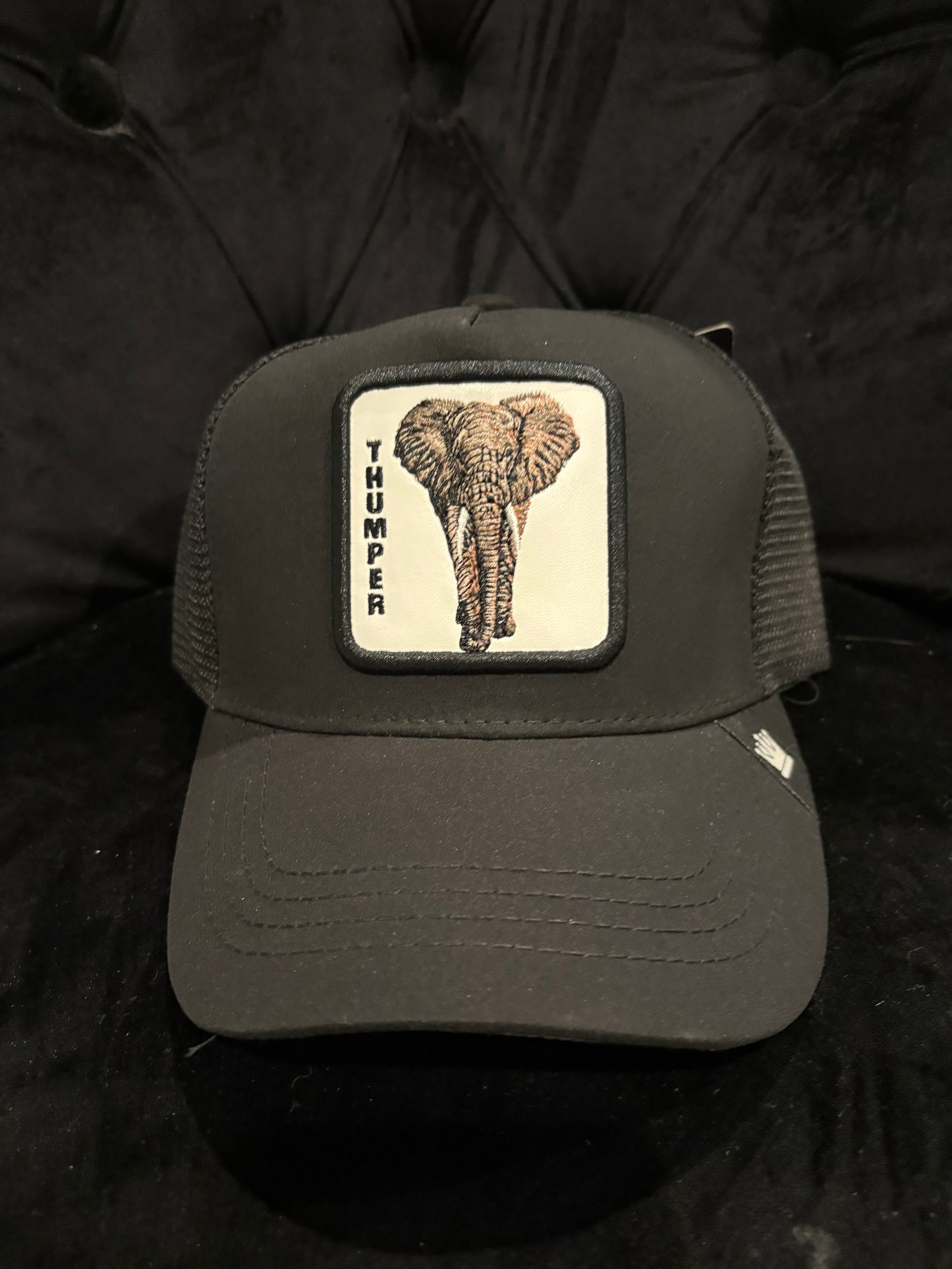 Black Elephant Trucker Hat