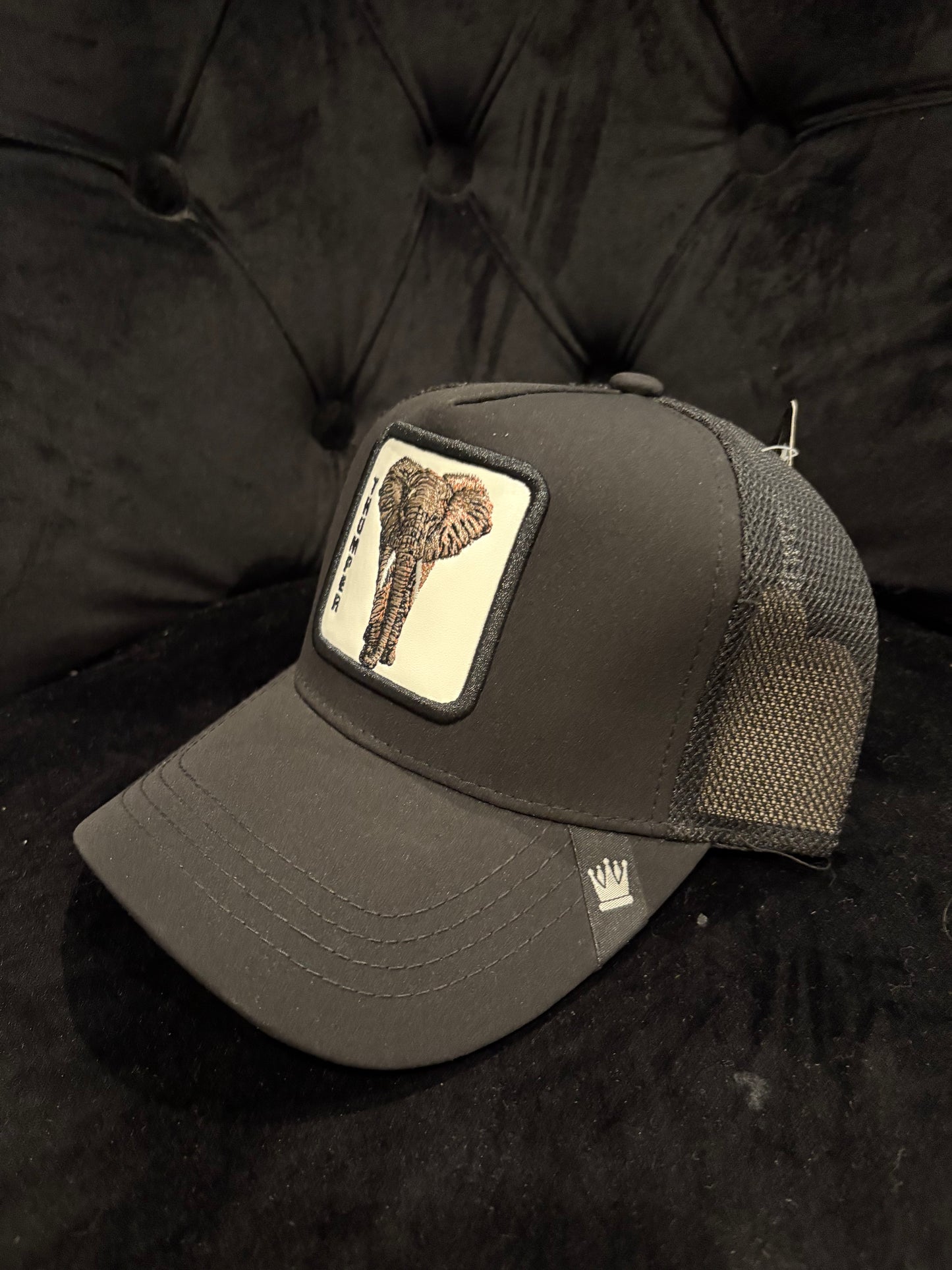 Black Elephant Trucker Hat
