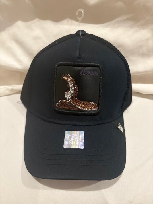 Black Cobra Animal Patch Trucker Hat