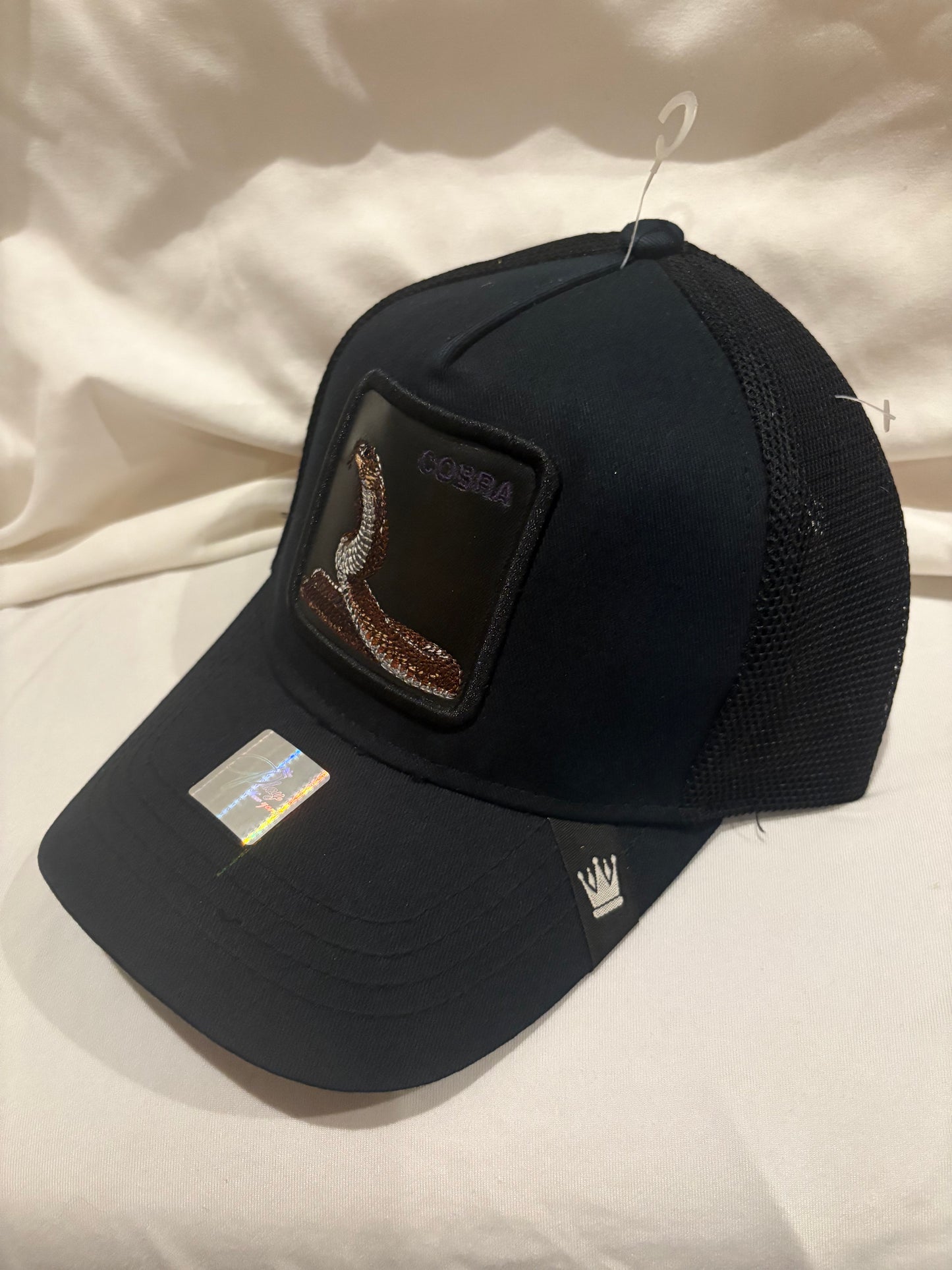 Black Cobra Animal Patch Trucker Hat