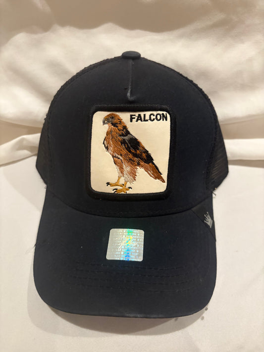 Falcon - Animal Patch Trucker Hat- Black