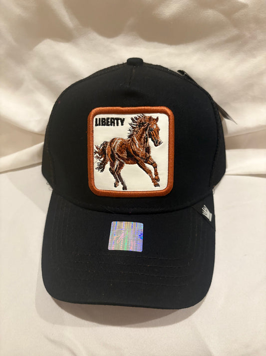 Liberty Horse - Animal Patch - Trucker Hat - Black