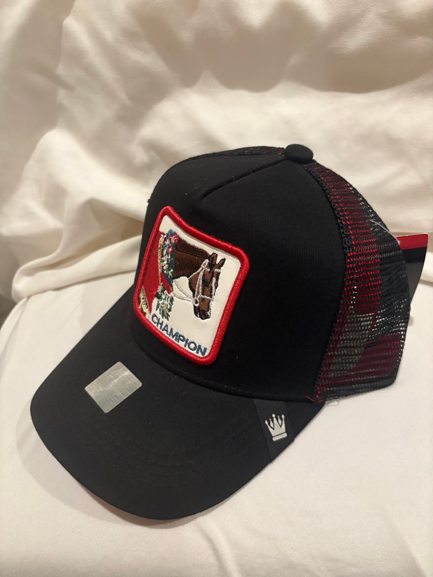 Champion Horse- Animal Patch - Black Hat