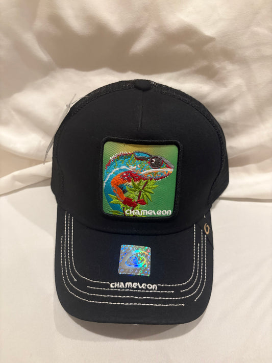 Chameleon- Animal Patch - Trucker Hat - Black