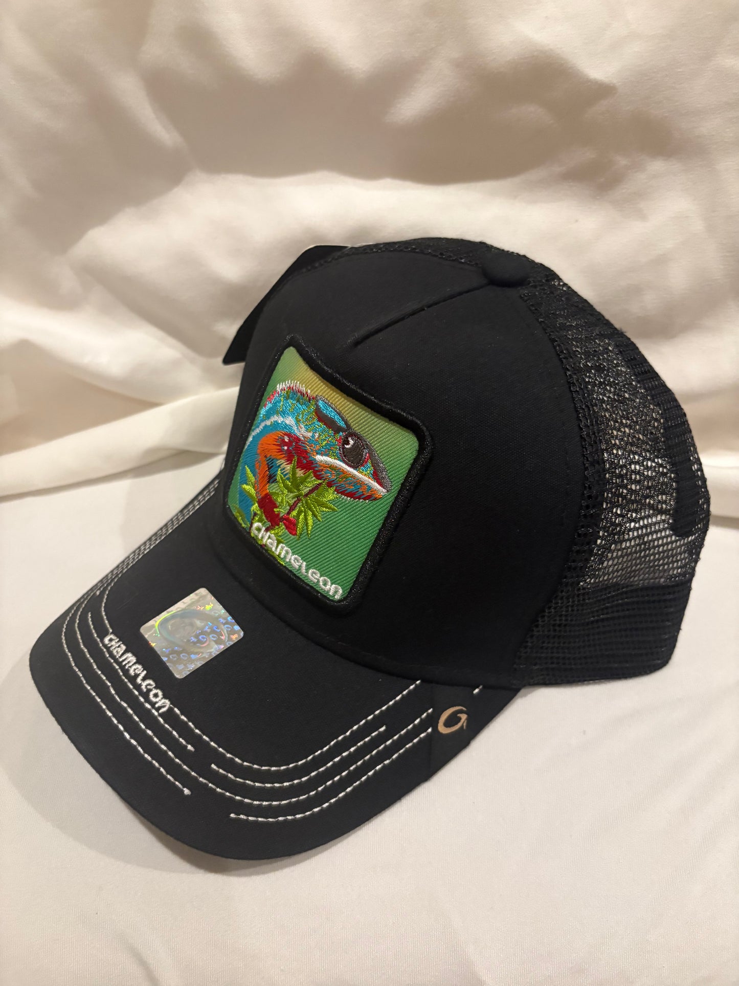 Chameleon- Animal Patch - Trucker Hat - Black