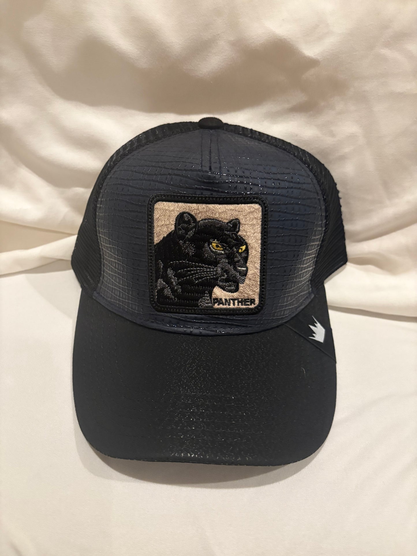 Panther- Animal Patch - Trucker Hat Black on Black