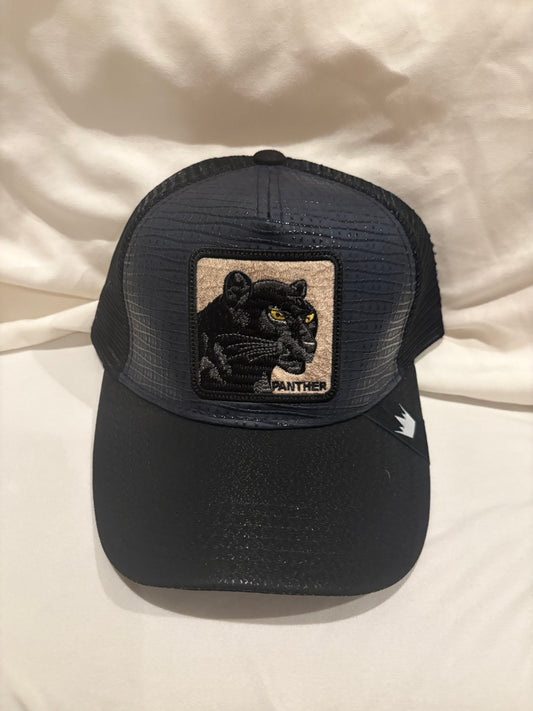 Panther- Animal Patch - Trucker Hat Black on Black