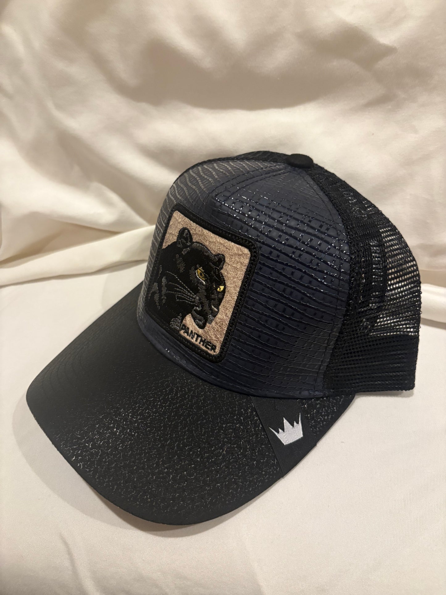 Panther- Animal Patch - Trucker Hat Black on Black