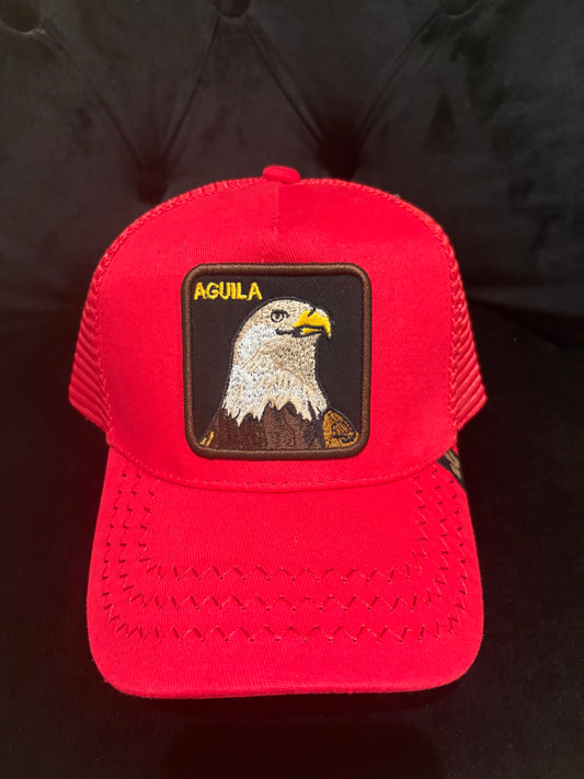 Red Eagle Trucker Hat - Animal Patch "Aguila"
