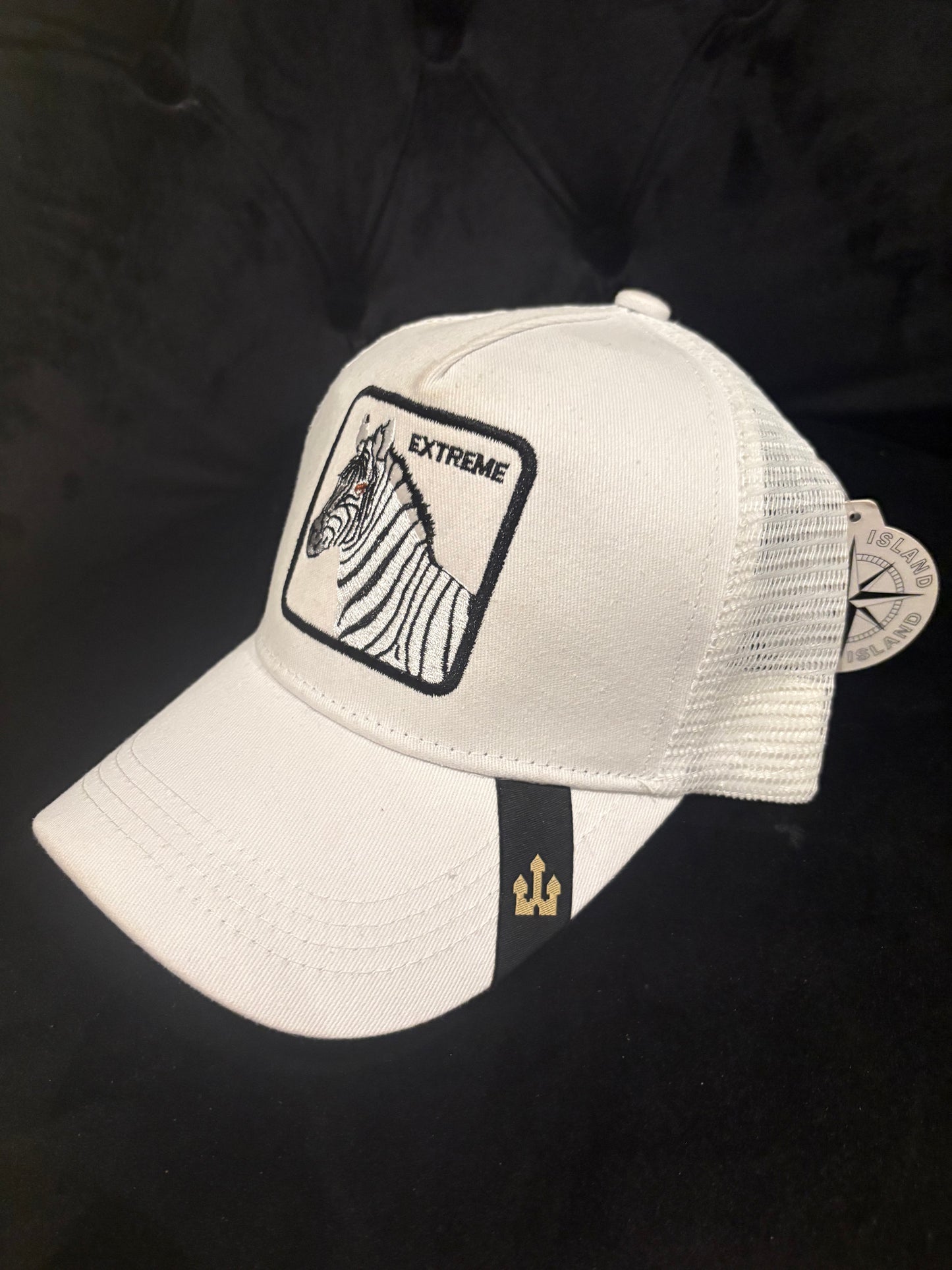 White Zebra "Extreme" Animal Patch Trucker Hat