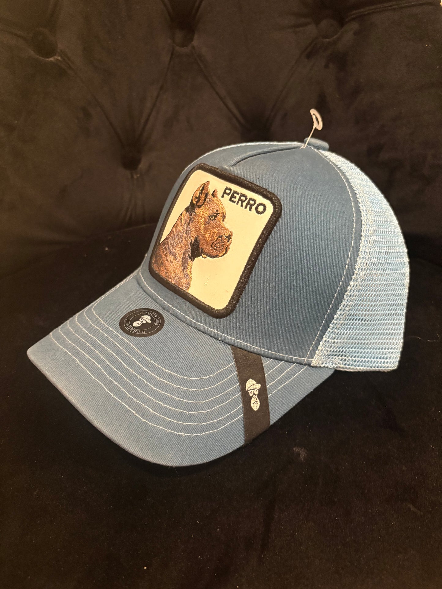 "Perro" Grey Animal Patch Trucker Hat