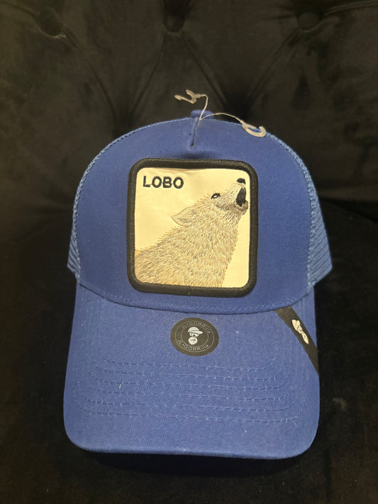 "Lobo" Animal Patch - Blue Trucker Hat