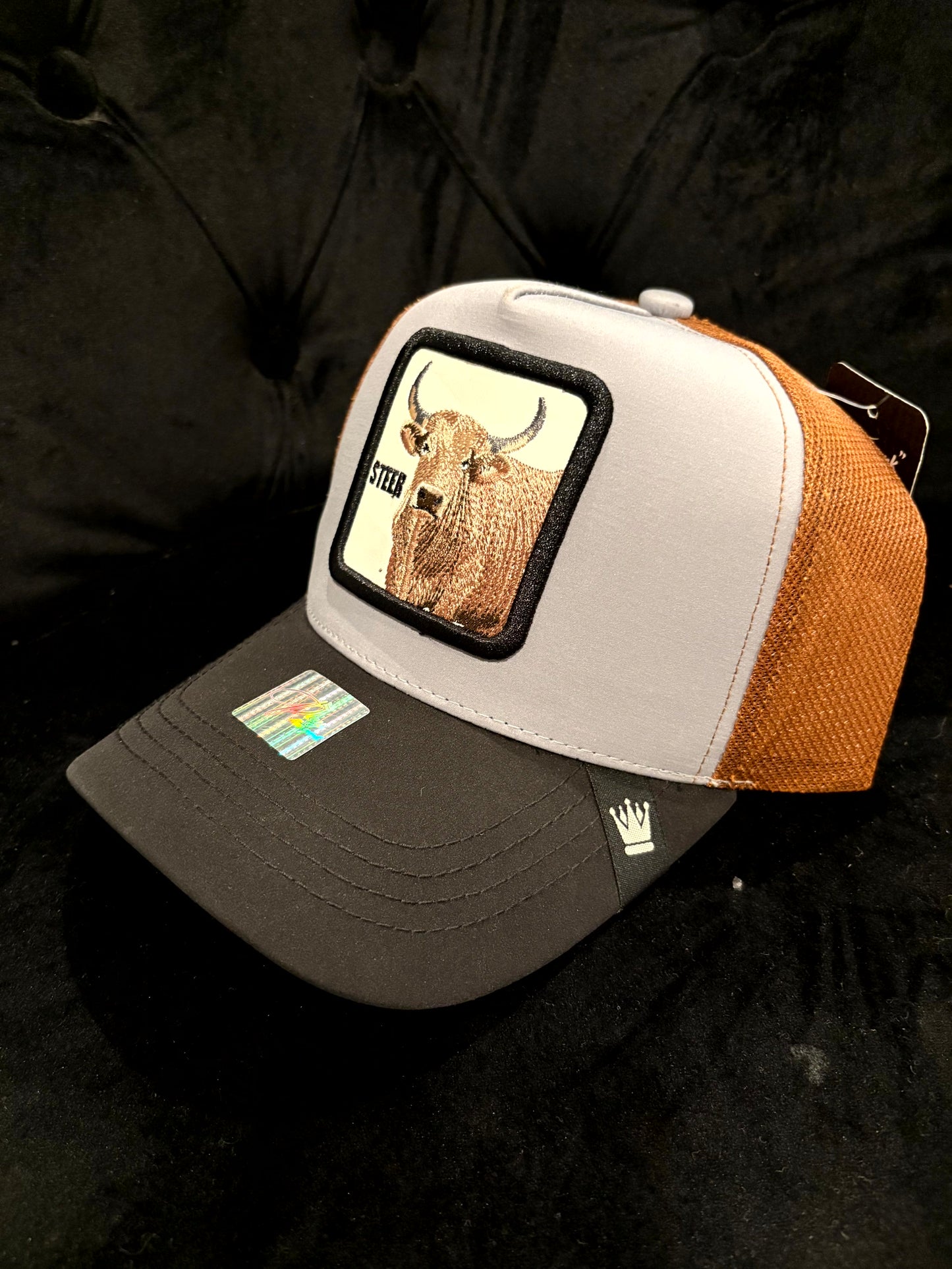 Grey Steer Trucker Hat