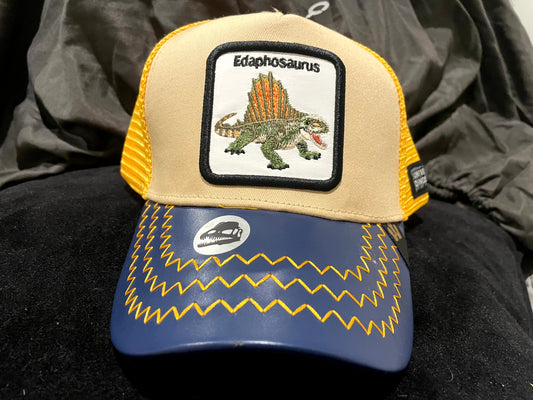 Yellow Dinosaur Trucker Hat