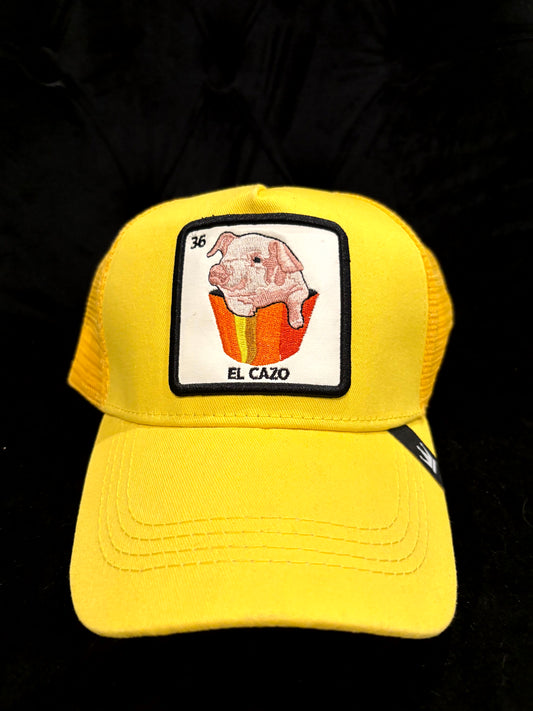 Yellow Pig Trucker Hat